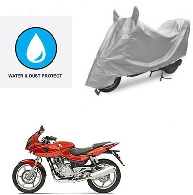 Atulit enterprises Two Wheeler Cover for Bajaj(Pulsar 220 DTS-i, Silver)