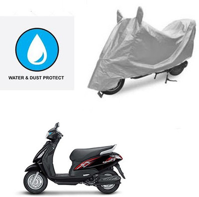 Atulit enterprises Two Wheeler Cover for Suzuki(Swish, Silver)