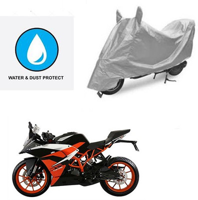 saanvi Two Wheeler Cover for KTM(RC 200, Silver)