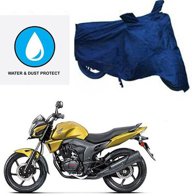 RPSENTTERPR Waterproof Two Wheeler Cover for Honda(CB Trigger, Blue)
