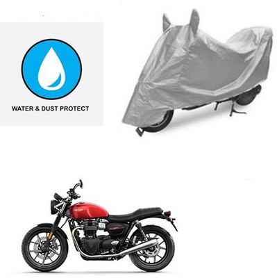 RPSENTTERPR Waterproof Two Wheeler Cover for Triumph(Twin spark, Silver)