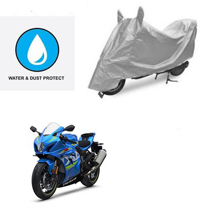 Atulit enterprises Two Wheeler Cover for Suzuki(GSX, Silver)