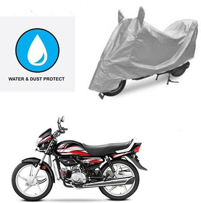 Atulit enterprises Two Wheeler Cover for Hero(CD deluxe, Silver)