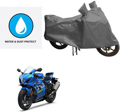 RPSENTTERPR Waterproof Two Wheeler Cover for Suzuki(GSX, Grey)