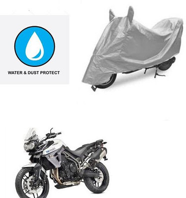 Atulit enterprises Two Wheeler Cover for Triumph(Tiger 800 XR, Silver)