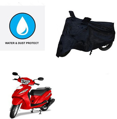 Feel heaven Two Wheeler Cover for TVS(Wego, Black)