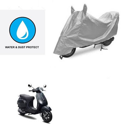 RPSENTTERPR Waterproof Two Wheeler Cover for Piaggio(Vespa LX, Silver)
