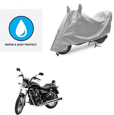 Atulit enterprises Two Wheeler Cover for Royal Enfield(Thunderbird 350, Silver)