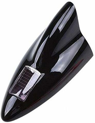 LAVITRA Solar Powered Car Shark Fin Antenna LED Warning Flash Led Warning Light 986 Solar Car Led Light Shark Fin Shape Antenna Decoration Roof Antenna Satellite Vehicle Antenna