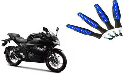 Buras Front, Rear LED Indicator Light for Suzuki Gixxer(Blue)