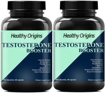 Healthy Origins Testo Prime Testosterone Booster, Safe & Effective with Tribulus (Pack Of 2) Ultra(2 x 60 No)