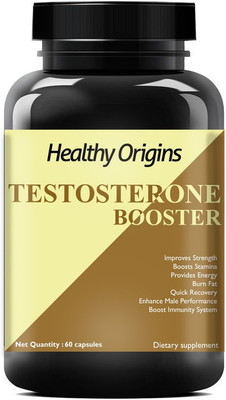 Healthy Origins Testosterone Booster capsules with Ginseng (Ashwagandha) for Stamina Pro(60 No)