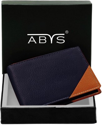 ABYS Men Purple Genuine Leather Wallet(7 Card Slots)