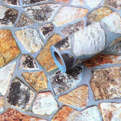 ML BALAJI CREATIONS Vinyl Decorative Grey, Red, Green, White Wallpaper(L x W: 200 cm x 45 cm)