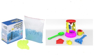 PEZYOX Sand 500 Grams for Play and Complete Beach set for kids