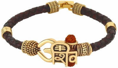 Fas + Brass, Metal, Leather Gold-plated Bracelet