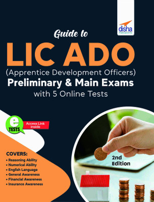 Guide to Lic ADO (Apprentice Development Officers) Preliminary & Main Exams with 5 Online Tests(English, Paperback, unknown)