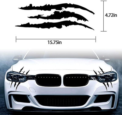 WRAPPING MANIA Sticker & Decal for Car(Black)