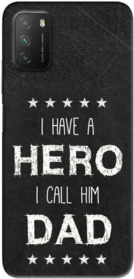 NDCOM Back Cover for Poco M3 I Have a Hero I Call Him Dad Printed(Multicolor, Hard Case, Pack of: 1)