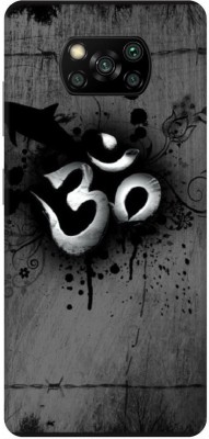 UMPRINT Back Cover for Poco X3 Pro/MZB08T6IN Om Namah Shivay, Black Gray Printed Back Cover(Multicolor, Hard Case, Pack of: 1)