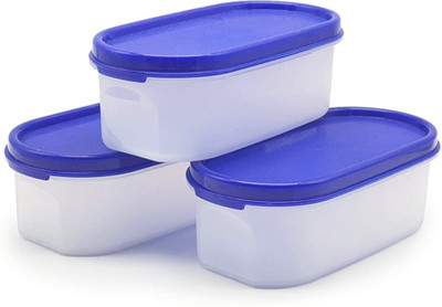 Tuqqerware Polypropylene Grocery Container  - 500 ml(Pack of 3, Blue)