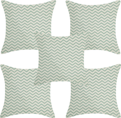 Texstylers Cotton Cushions & Pillows Cover(40.64 cm*40.64 cm, Pack of 5, Light Green)