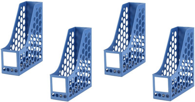 Cpixen 1 Compartments PLASTIC FILE RACK HOLDER(Blue)