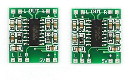 Grahikum PAM8403 Super Mini Digital Amplifier Board 2 * 3W Class D Digital 2.5V to 5V Power Amplifier Board Efficient(Pack of 2) Electronic Components Electronic Hobby Kit