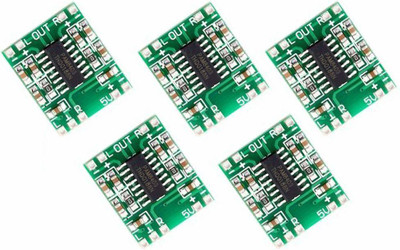 Grahikum PAM8403 Super Mini Digital Amplifier Board 2 * 3W Class D Digital 2.5V to 5V Power Amplifier Board Efficient(Pack of 5) Electronic Components Electronic Hobby Kit