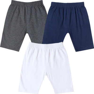 MYO Short For Boys & Girls Casual Solid Cotton Lycra(Multicolor, Pack of 3)