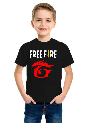 Riddhi Siddhi Graphics Boys & Girls Printed Cotton Blend Regular T Shirt(Black, Pack of 1)