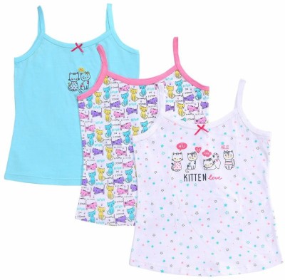 Bodycare Kids Vest For Girls Cotton(Multicolor, Pack of 3)