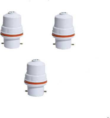 snehatrends 6 AMP Bulb Holder Single Adapter for Electric Fitting (White, Pack of 3) Plastic Light Socket deal from flipkart
