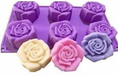 noble foods Silicone Cupcake/Muffin Mould 6(Pack of 1)