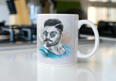 Vrantikar Actor Allu Arjun New printed Design Ceramic Coffee Mug(330 ml)
