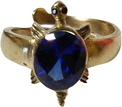 Astrodidi Kachua Tortoise Meru Ring | Beautiful Adjustable Blue Zircon Tortoise Brass Zircon Ring