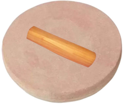 Mayapuri Sandalwood Pata Store/Natural Chandan Pata (5 inches, Brown Color) with 1 Chandan Stick (1 Set) Rolling Pin & Board(Pack of 1)