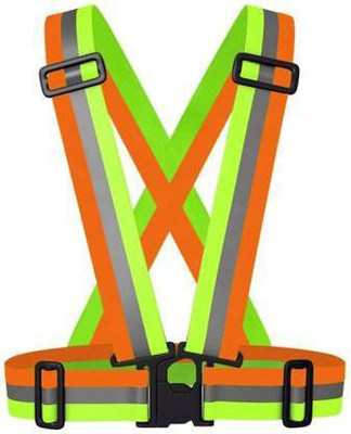 VKR universe High Quality Multi Color Reflective Vest belt green and orange combination color Safety Jacket(multicolor)