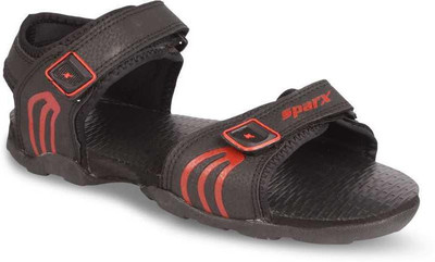 Sparx SS 702 Men Flats(Black, Red , 7)