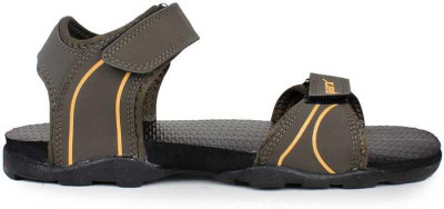 Sparx SS 703 Men Sandals(Olive, Yellow , 8)