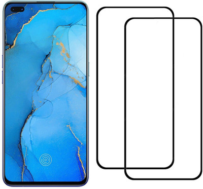 MobiTracs Edge To Edge Tempered Glass for OPPO RENO 3 PRO | 11D Premium Quality Full Glue 9H Hardness Anti Scratch Full Edge(Pack of 2)