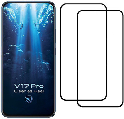 MobiTracs Edge To Edge Tempered Glass for VIVO V17 PRO | 11D Premium Quality Full Glue 9H Hardness Anti Scratch Full Edge(Pack of 2)