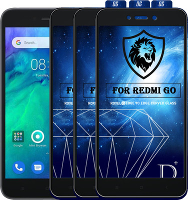 MaxR Edge To Edge Tempered Glass for Redmi Go(Pack of 3)