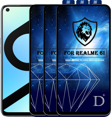 MaxR Edge To Edge Tempered Glass for Realme 6I(Pack of 3)