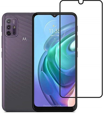 NKCASE Edge To Edge Tempered Glass for MOTOROLA G10 Power(Pack of 1)