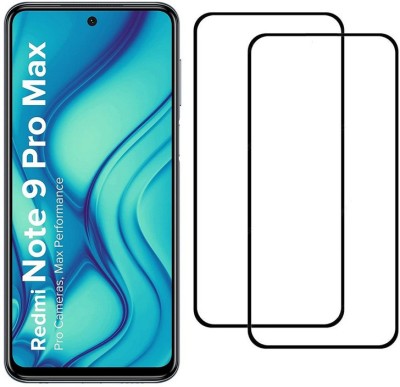 MobiTracs Edge To Edge Tempered Glass for Redmi Note 9 Pro Max | 11D Premium Quality Full Glue 9H Hardness Anti Scratch Full Edge(Pack of 2)