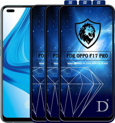 MaxR Edge To Edge Tempered Glass for Oppo F17 Pro(Pack of 3)