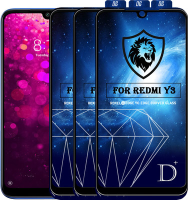 MaxR Edge To Edge Tempered Glass for Redmi Y3(Pack of 3)