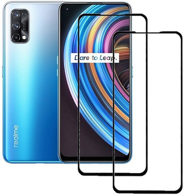 HOBBYTRONICS Edge To Edge Tempered Glass for REALME 8 PRO(Pack of 2)
