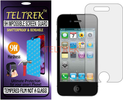 TELTREK Tempered Glass Guard for APPLE IPHONE4 (Flexible, Unbreakable)(Pack of 1)